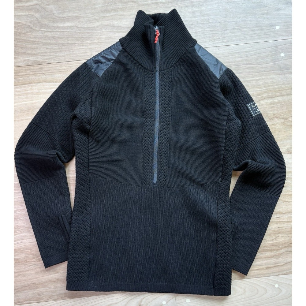 Salewa Women's‎ Sella Alpine Merino Pullover Black 1/2 Zip Size XS